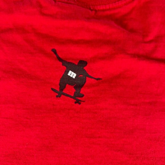 VTG Mossimo Skateboarding Shirt Fits Medium Red Faded Short Sleeve USA Tag L - Picture 7 of 11